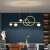 VVS餐厅线条吊灯简约现代吧台LED设计师茶室办公室北欧吊灯 铜本色A款直径95*30*100CM三色