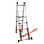 鲁班人字梯子竹节关节便携伸缩梯铝合金加厚折叠升降多功能梯 2.9米+2.9米人字梯