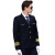 衣普西隆航空制服套装机长衬衫男空少飞行员蓝色西服保安服物业工作服 单件外套(无配饰) S