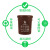上海垃圾分类垃圾桶大号干垃圾湿垃圾户外圆形咖啡色棕色厨房物业 黑色100升有盖（干垃圾）