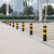防撞柱圆柱钢管警示柱道路地桩可拆卸反光路障停车桩占位路桩加厚 固定款-55cm高1.7厚+螺丝