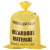 黄色有害废物处理袋防化垃圾袋化学品处理袋实验室用防化袋化学危险品处理袋酸碱防化垃圾袋生物袋加厚加大 大号：85*120cm 双面14丝