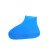 鸣固 一次性户外雨天防水硅胶鞋套防雨防滑加厚耐磨硅胶成人儿童雨鞋套 蓝色M