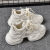 Mac Jabags鞋子女2024新款春季网面透气网鞋内增高厚底百搭老爹鞋小白运动鞋 白色 35 标准运动码