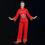 新款中老年秧歌服装演出服女广场舞民族舞蹈腰鼓舞扇子舞套装 红色 XXL