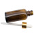 海斯迪克 HKQS-145 玻璃精油瓶 分装瓶 实验室试液瓶 玻璃滴瓶螺口密封滴瓶 棕色100ml(10个)