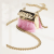 香奈儿（Chanel）23秋冬新款女士金属与粉色幻象皮草长款吊饰项链 黑色