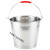 迈恻亦不锈钢水桶加厚商用大储水桶装水铁桶酒店餐厅手提式多用提桶 特厚26CM-7L（没盖）
