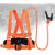 普力捷高空作业安全带全身式电工五点式防坠落欧式保险带双背腰带安全绳单位：件 全身-1.6米双绳小钩
