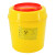 益美得 DJY-05黄色利器盒锐器盒医院诊所用废物针头收纳桶小号垃圾桶 圆形5L