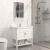 浴尚雅（YUSHANGYA）太空铝浴室柜陶瓷一体洗脸盆柜组合小户型落地卫生 60*40【航空铝材】+下水