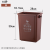 阿诺欣（ANUOXIN）无盖垃圾分类垃圾桶 卫生间饭店厨房垃圾桶 10升无盖棕湿