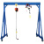 米囹龙门架起重移动吊架升降式工地吊机小型航吊龙门吊1/2/3葫芦 05T25X25