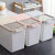 厨房塑料米缸装米桶储米面粉罐大米收纳箱储物器皿家用储粮桶 T0816(20斤)粉色