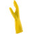 赫思迪格 加厚乳胶手套 清洁洗碗手套 橡胶手套 黄色 S码 G-108