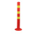 GEKRONE 钢管警示柱 防撞柱 道路防护铁立柱 固定路桩 分道隔离墩 地桩路障 单位：个 EVA90CM红黄警示柱送螺丝