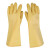 三蝶（sandie） 工业橡胶手套 耐酸碱劳保手套 加厚B型 50付(一箱) 米黄色 长31cm