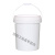 定制加厚带盖塑料桶带盖密封桶白桶涂料桶油漆桶1L-20L升KG公议价 10L白色加厚带盖有提手