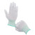 稳斯坦 WST586 尼龙手套（10双）劳保手套浸胶涂层点塑 防滑纱线手套 PU涂指 绿色M