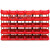 汉河HKCC04 零件盒组合式 塑料元件盒物料盒 配件盒 货架组合螺丝盒 红色 600*400*220mm