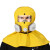 沁度防毒面具全面罩化工喷漆农封闭帽子呼吸器全脸防护头罩放毒防尘 黄色套装