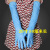 20寸加长薄款丁腈服帖耐酸碱做家务清洁洗衣橡胶一次性手套十双装 蓝色50厘米 M