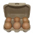 稳斯坦 W7680 (50个)纸浆蛋托 环保降解鸡蛋包装盒防震防摔蛋托 黄纸浆10枚装