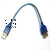 定制高速2.0USB延长线 公对母数据线A/F 连接线 双屏蔽双磁环铜10 浅蓝色 0.3米 无环 10m