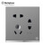 西屋（Westinghouse）七孔插座面板W710223_GY 维品系列尊爵灰 网络墙壁暗装86型
