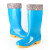 上海牌 301 女士高筒雨靴 防滑耐磨防水鞋时尚舒适PVC户外雨靴 可拆卸棉套 绿色 37码