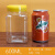 适用四方形密封塑料罐蜂蜜瓶带盖多规格pet大口径 600ML四方瓶 装水1.2斤