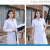 白大褂长袖医生护士工作服女短袖薄款夏季实验服学生化学大学生室 女士短袖面料 XL
