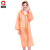 厚创 一次性雨衣 PEVA便携半透明连体长款雨披 橙色 1件装