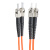 ST-ST多模双芯光纤跳线  3M5/10/20/25/50米尾纤62.5/125光钎线 多模双芯ST-ST 1m