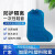 厚创 一次性鞋套 防护隔离长筒加厚防水防污PE材料可定制 蓝色一双装
