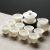 苏氏陶瓷中国白茶具套装茶杯三才盖碗功夫茶具礼盒套装（亮白） 礼盒装