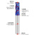 祁衡 高硬钨钢圆鼻铣刀 65度4刃圆鼻刀 微米蓝涂层牛鼻刀 1.5R0.2/1.5R0.5×D4×50L×4.5-4F 一个价 