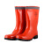 3531 劳保防水工作鞋 606 环卫雨靴 橙色中筒 带反光条（39-45码 下单备注尺码）