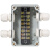 接线端子盒 塑料监控电源带端子户外防水穿线电缆分线 密封盒 一进三出12位端子 15A（带耳）