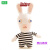 毛绒玩具疯狂的兔子公仔雷曼兔龅牙兔公仔可爱小兔子娃娃搞怪礼物 无声黑纹 45厘米