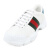 GUCCI 古驰 新款 男士牛皮红绿条织带薄绒运动鞋 白色 5.5
