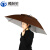 沸耐笙 FNS-33324 折叠雨伞防风防雨伞帽头戴式 特大95cm双层咖啡 1个