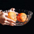 禾达拉水果玻璃创意盘茶几现代水晶创意盆北欧风格家用客厅个性时尚果盘 水立方银灰套装(盘 斗)