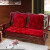 丰收日 家纺 毛绒坐垫沙发垫椅子垫单双人三人可拆洗红木实木沙发垫 3D玫瑰红 52*200四人