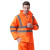 博迪嘉 CN032雨衣套装反光透气雨衣防寒服工作服荧光橘红色 S码 1套装