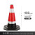 橡胶雪糕筒路障警示红白反光路锥形桶隔离墩道路施工高速路安全分 黄黑塑料链条3米长