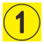橙安盾 编号标识牌 车间仓库大门编号标识牌 反光膜铝板标志牌 黄 50x50cm