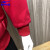 鸿星尔克（ERKE）【断码】冬季运动棉衣男红星舒适运动服保暖连帽户外棉服外套 枣红 L(体重120-140斤)