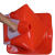 伏兴 EVA路锥橡胶圆锥 雪糕筒反光锥警示路障 3.2斤加重款无须灌沙 70cm红白圆锥(带提环)