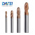 DAFEI65度硬质合金钨钢球头铣刀金色涂层2刃球刀锣刀CNC刀具立铣刀R4.0*8*16*100